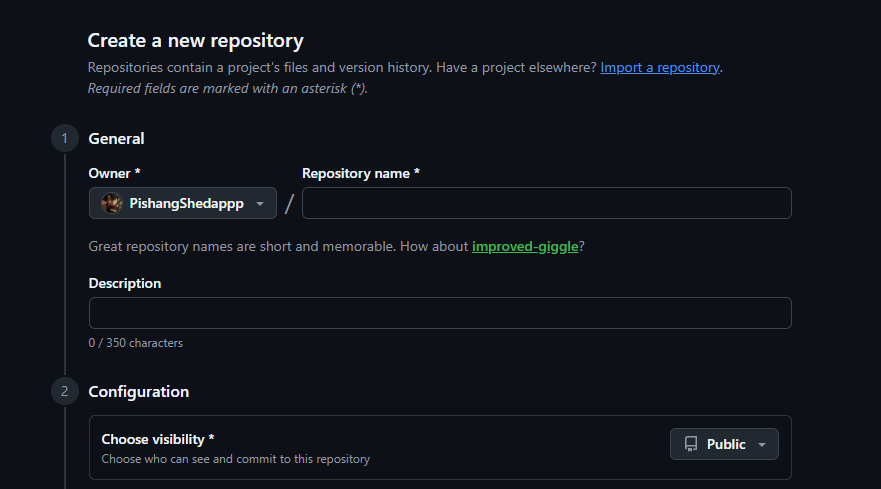 New Repository Form